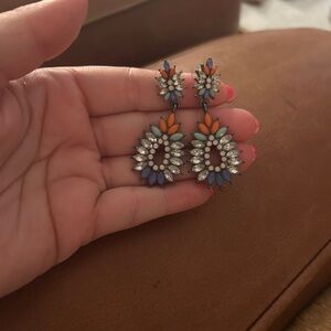 Colorful Floral Drop Earrings